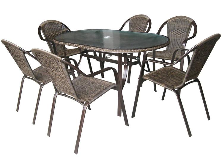 Imagem de Conjunto de Mesa com 6 Cadeiras Kalahari