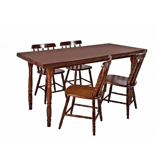 Conjunto de Mesa Corupixá 1,20m Tampo de Madeira 4 Cadeiras Torneadas Imbuia é boa?