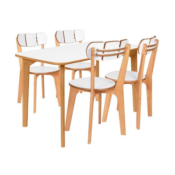 Imagem de Conjunto De Mesa  De Jantar Divino Com 4 Cadeiras