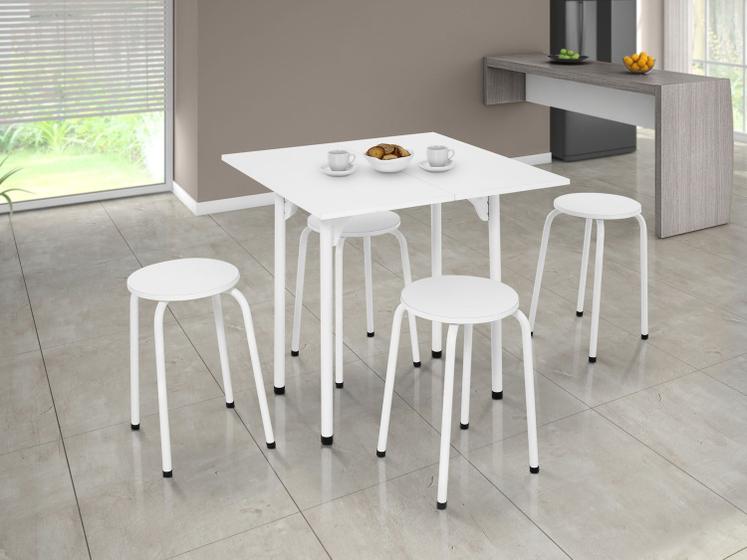 Imagem de Conjunto de Mesa Dobrável com 4 Banquetas