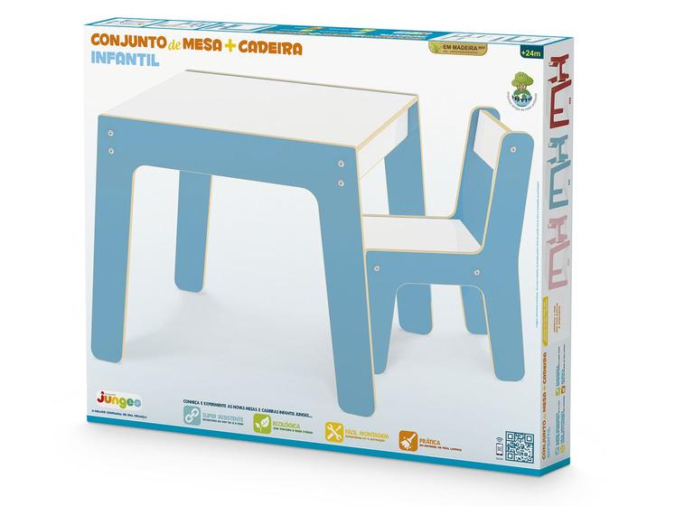 Imagem de Conjunto De Mesa E Cadeira Infantil Azul 991 Junges