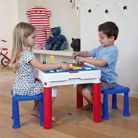 Imagem de Conjunto de Mesa e Cadeiras Infantil Constru Kids Keter