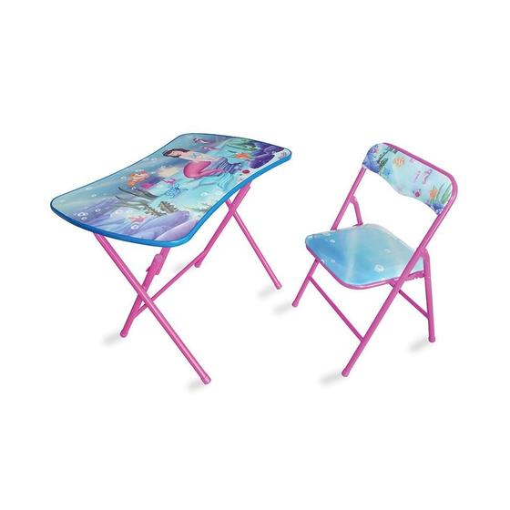 Imagem de Conjunto de Mesa Infantil e Cadeira Louie Rosa