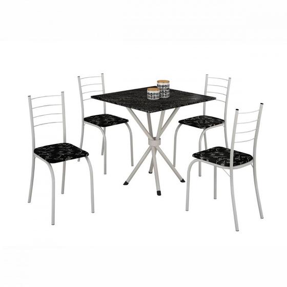 Imagem de Conjunto De Mesa Ipanema 0,75m Com 4 Cadeiras Rio Branco Teixeira