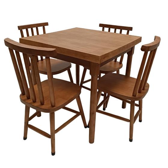 Imagem de Conjunto de Mesa Jantar Melissa  com 4 cadeiras -  DG Móveis