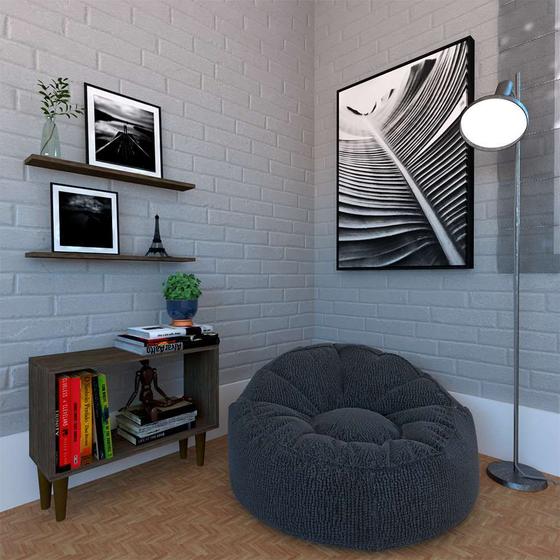 Imagem de Conjunto de Mesa Lateral com 2 Prateleiras Kanter Ameixa Negra