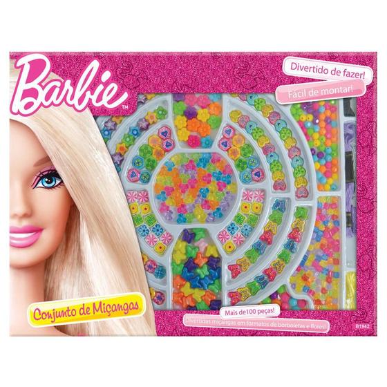 Imagem de Conjunto de Miçangas Barbie com 100 Peças - Fun Diverta-se