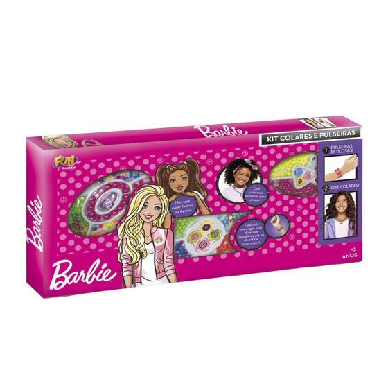 Imagem de Conjunto De Miçangas Barbie Fun 8638-7 Colares E Pulseiras Rosa