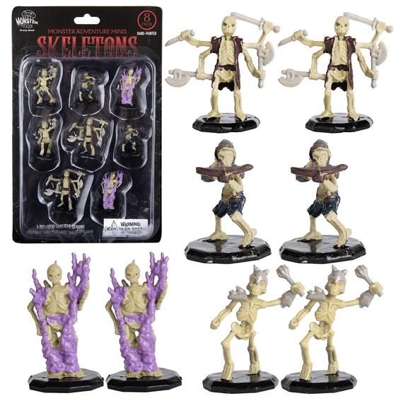 Imagem de Conjunto de minibonecos Monster Protectors Fantasy Skeleton x8