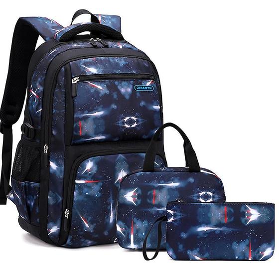 Imagem de Conjunto de mochilas para meninos do ensino primário/médio, 3 unidades, 4ª a 8ª série, cor 2