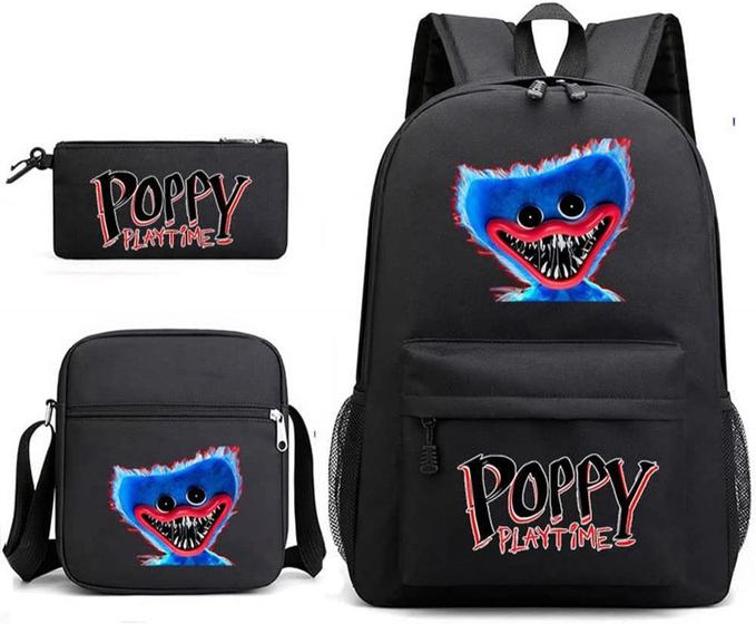 Imagem de Conjunto de mochilas Playtime Huggy Wuggy, mochilas Monster, bolsa mensageiro, bolsa de lápis, mochila escolar