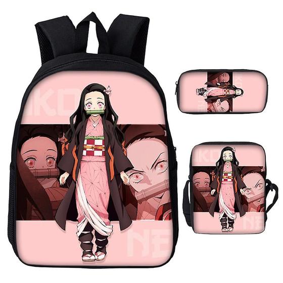 Imagem de Conjunto de mochilas Wokex Kamado Nezuko Anime Demon Slayer School