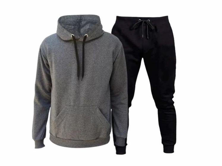 Imagem de Conjunto de Moletom Abrigo Blusa de frio + Calça de moletom Masculino e Feminino