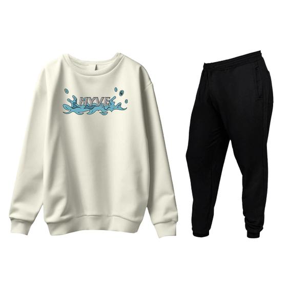 Imagem de Conjunto de Moletom Blusa Sem Capuz e Calça Jogger Hyve