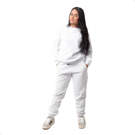 Imagem de Conjunto de Moletom Feminino Gola Careca quentinho e confortável 