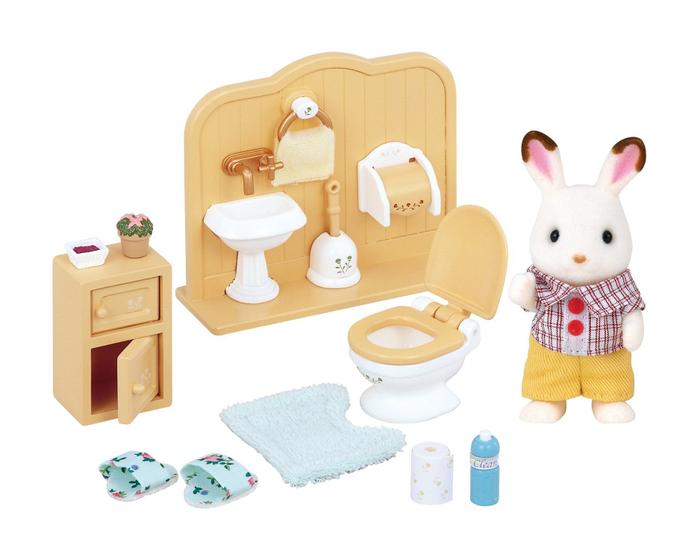 Imagem de Conjunto de móveis Epoch Sylvanian Families Sylvanian Family Doll DF-09 Boy Chocolate Rabbit