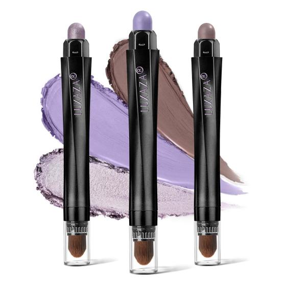 Imagem de Conjunto de palitos de sombra LUXAZA Pro Longwear Cream, 3 peças - Lilac Love