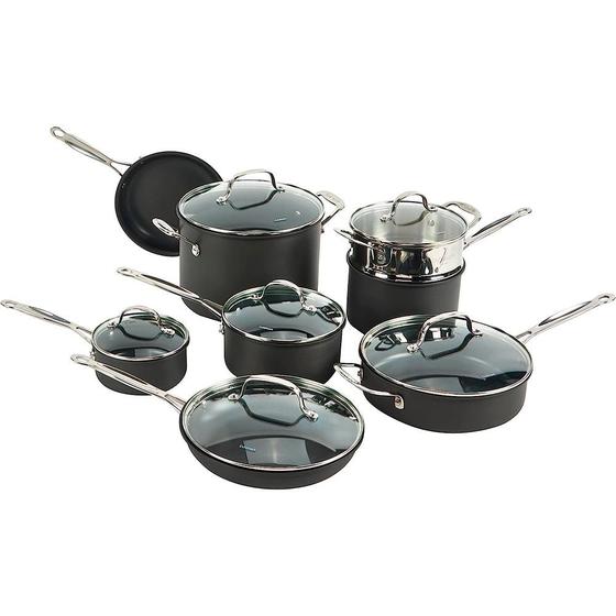 Cuisinart Set 7 Coltelli In Acciaio Inox Con Supporto Acrilico - Antiaderenti, Collezione Classic, Nero