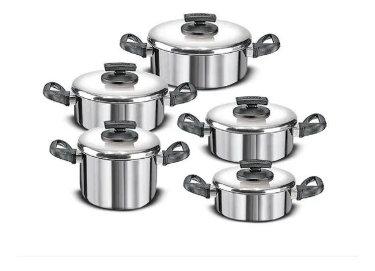 Conjunto De Panelas Grande 16 A 24 Jogo 5 Peças Com Tampa Menor preço em Conjunto De Panelas Grande 16 A 24 Jogo 5 Peças Com Tampa