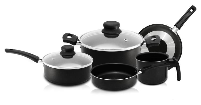 Imagem de Conjunto De Panelas Preto Teflon Antiaderente 5 Peças