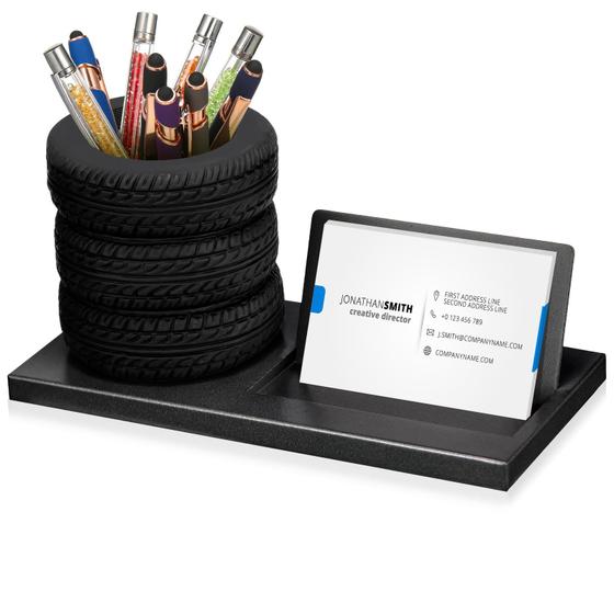 Imagem de Conjunto de papelaria Eersida Tire Shape Pen Holder Business Card