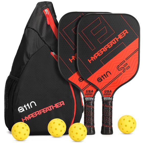 Imagem de Conjunto de Pás Pickleball A11N (USAPA Aprovado) com 4 Bolas e Bolsa