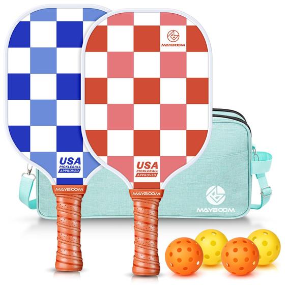 Imagem de Conjunto de pás Pickleball Mayboom 2 ou 4 com bolas e bolsa de transporte