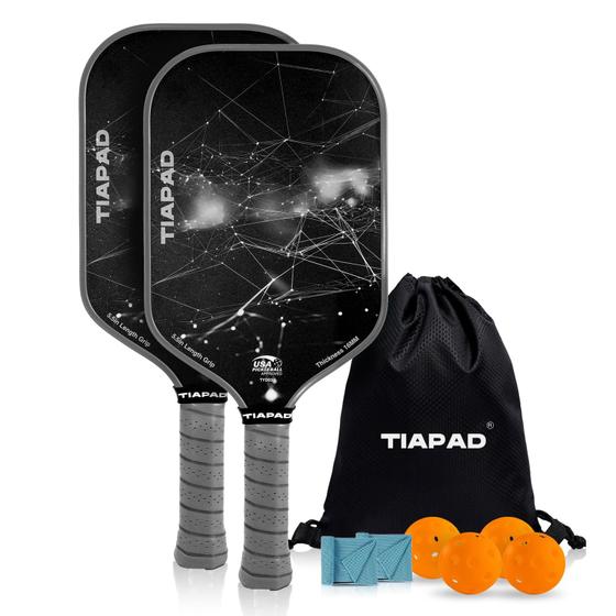 Imagem de Conjunto de pás Pickleball Tiapad TYD03, pacote com 2 acessórios