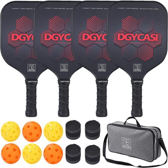 Imagem de Conjunto de pás Pickleball YC DGYCASI Lightweight, pacote com 4 acessórios