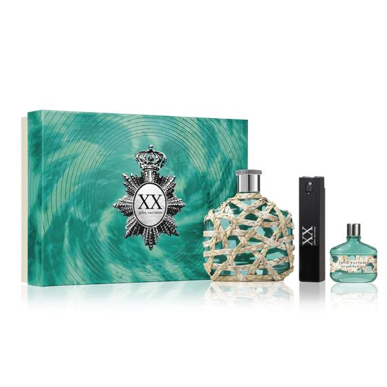 Imagem de Conjunto de perfume para presente John Varvatos XX Artisan Teal Men 3 peças EDT