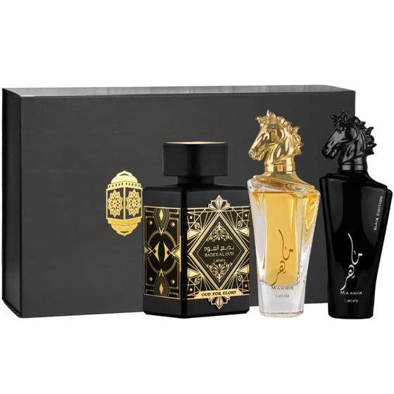 Imagem de Conjunto de perfume para presente Lattafa, 3 peças, Eau de Parfum, 100 ml, unissex