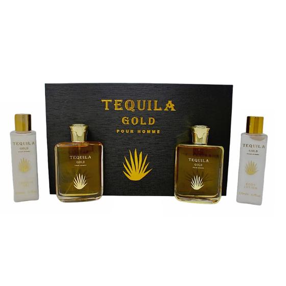 Imagem de Conjunto de perfume Tequila Gold Pour Homme para homens, 4 unidades