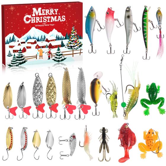 Imagem de Conjunto de pesca Advent Calendar 2024 com iscas de pesca VIB para anúncio