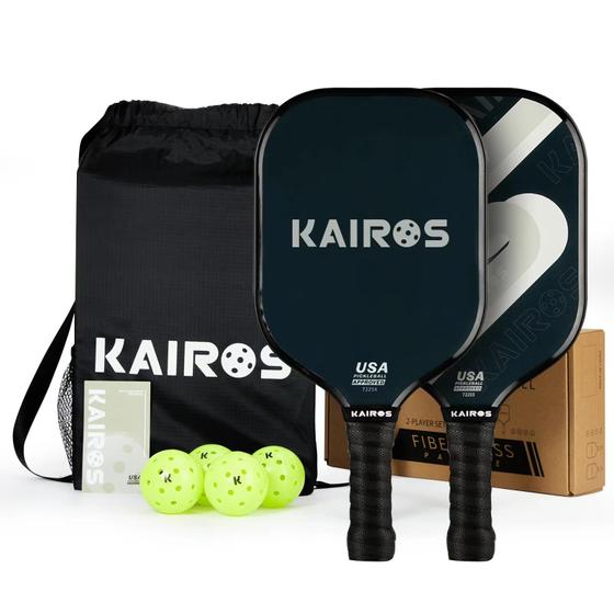 Imagem de Conjunto de Pickleball Kairos KAIROS-S - 2 Raquetes e 4 Bolas
