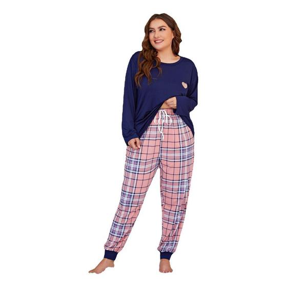 Imagem de Conjunto de Pijama Feminino com Estampa Love - Manga Comprida