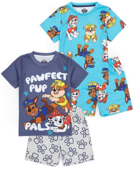 Imagem de Conjunto de pijamas Paw Patrol Boys, pacote com 2 unidades  camiseta azul de manga curta e shorts