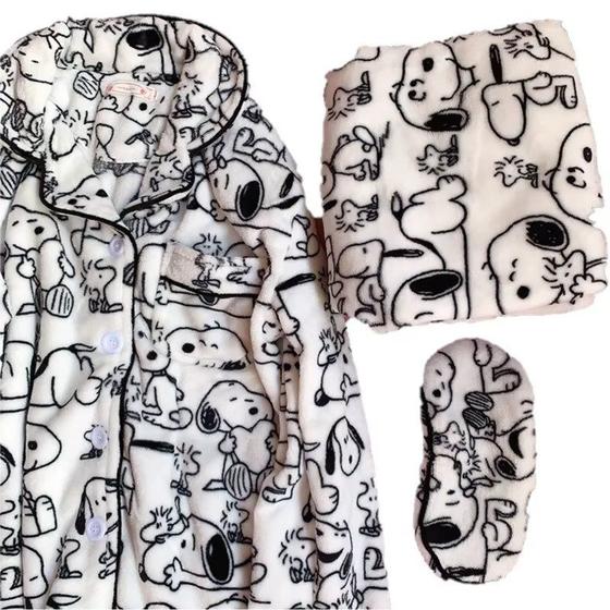 Imagem de Conjunto de pijamas Snoopy de 3 peças