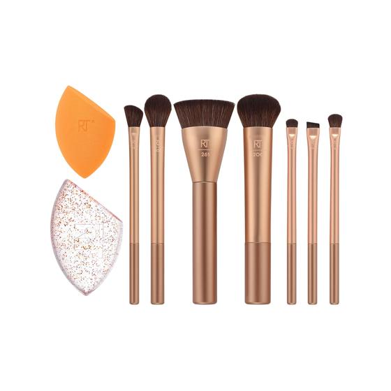 Imagem de Conjunto de Pincel de Maquiagem Real Techniques Glow - 9 Peças