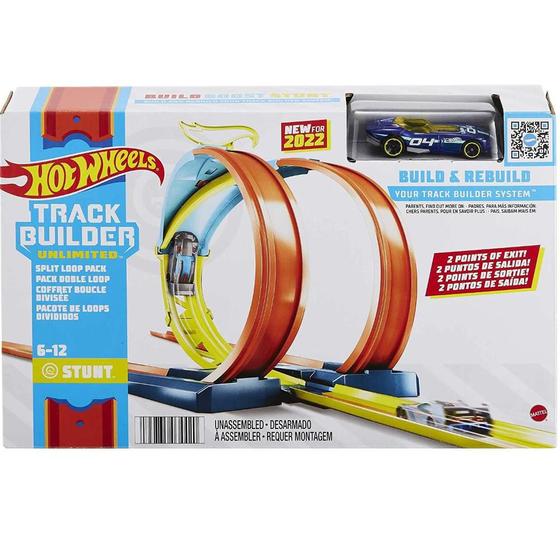 Conjunto de Pista Pacote de Loops Divididos Track Builder Hot Wheels Mattel Menor preço em Conjunto de Pista Pacote de Loops Divididos Track Builder Hot Wheels Mattel
