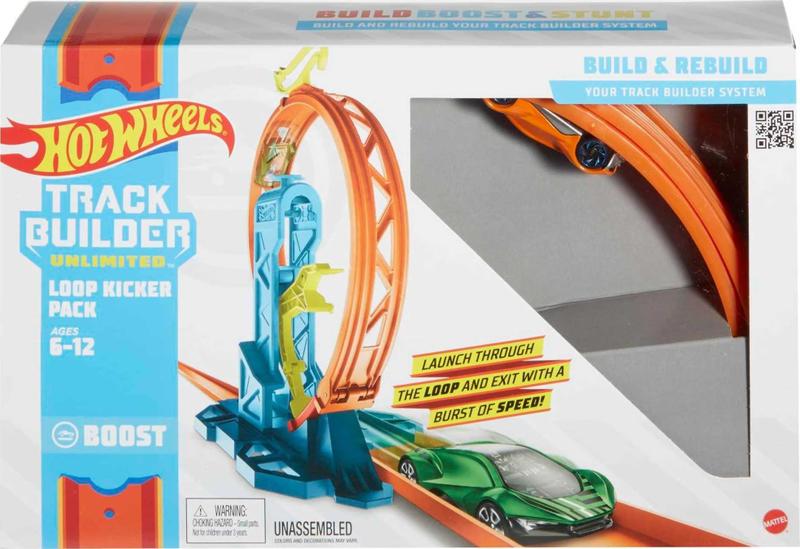 Imagem de Conjunto de pistas para carros de brinquedo Hot Wheels Track Builder Unlimited