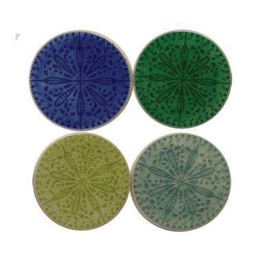 Imagem de Conjunto de porta copos de ceramica coloridos - 4 pcs