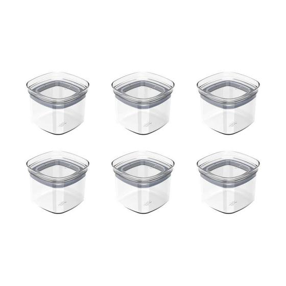 Imagem de Conjunto de Potes Herméticos Block 6 Peças 150 ml Transparente Ou