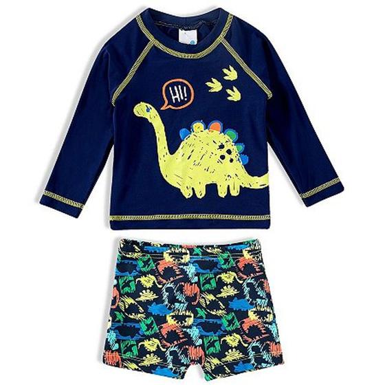 Imagem de Conjunto De Praia Infantil Com Proteção Solar Dinossauro Tip Top