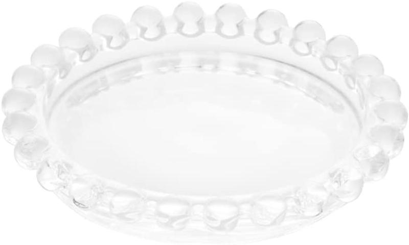 Imagem de Conjunto de Pratos de Cristal Bolinhas 4 Peças Transparente 10 cm