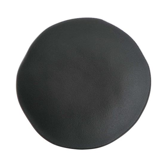 Imagem de Conjunto de Pratos de Sobremesa 06 Peças 19,5cm Orgânico Preto Matte Stoneware Porto Brasil