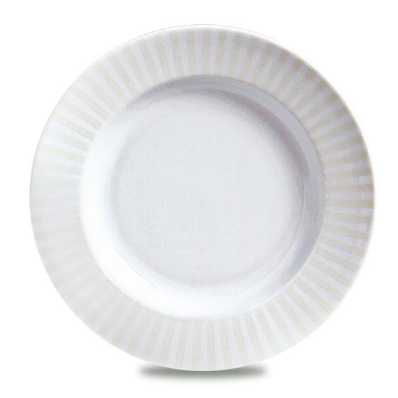 Imagem de Conjunto de Pratos Fundo Maria Geo Nude Porcelana 6 Peças Verbano Branco e Nude Verbano