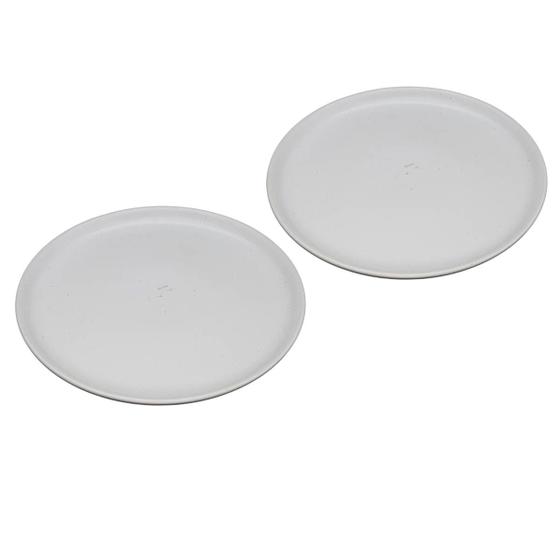Imagem de Conjunto De Pratos Jantar Ceramica Raso Branco kit 2 Peças