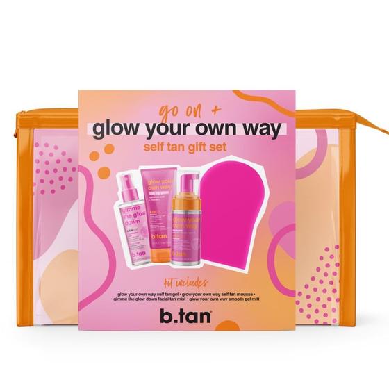 Imagem de Conjunto de presente B.Tan Clear, gel autobronzeador, tamanho de viagem, com bolsa