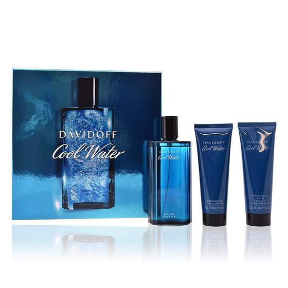 Imagem de Conjunto de presente de 3 peças com perfume Davidoff Cool Water para homens