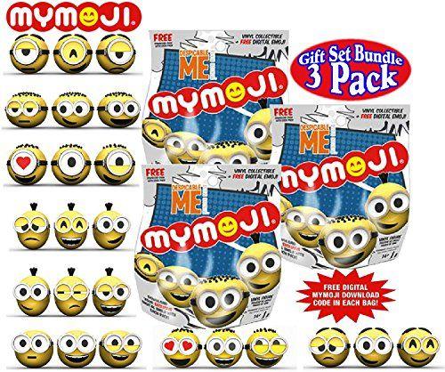 Imagem de Conjunto de presente Funko Despicable Me Minions Mymoji Mini boneco de ação de vinil Mymoji Mymoji Mystery Blind Bags Pacote de festa - pacote com 3 (sortido)